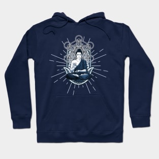 Sacred Mandala Buddha blue Hoodie